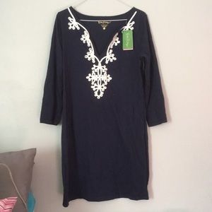 Lilly Pulitzer Navy w/ White Piping Dress Size M